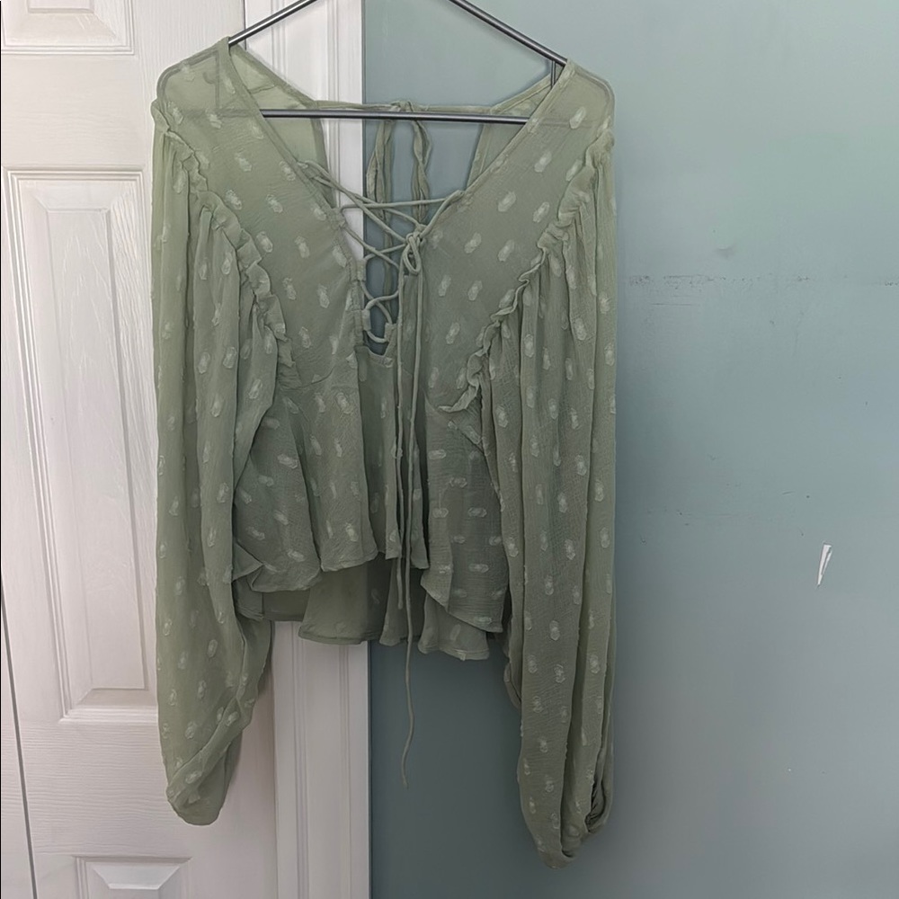 Elegant Green Women's Top